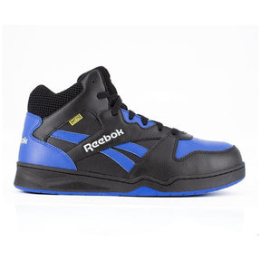 Reebok Work Bb4500 Composite-Toe Metguard Athletic Work Shoe Black/Blue Profile View