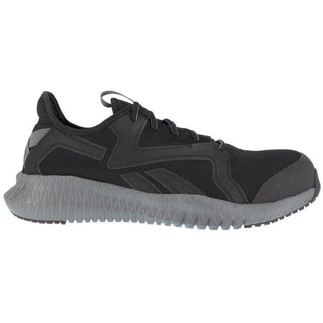 Reebok Work Flexagon 3.0 Composite-Toe Athletic Work Shoe Black/Gray Profile View