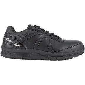 Reebok Work Guide Steel-Toe Athletic Work Shoe Black Profile View