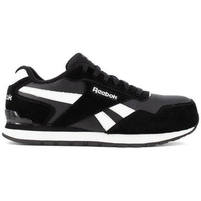 Reebok Work Harman Composite-Toe Athletic Work Shoe Black/White Profile View