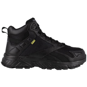 Reebok Work Hyperium Composite-Toe Athletic Work Boot Black Profile View