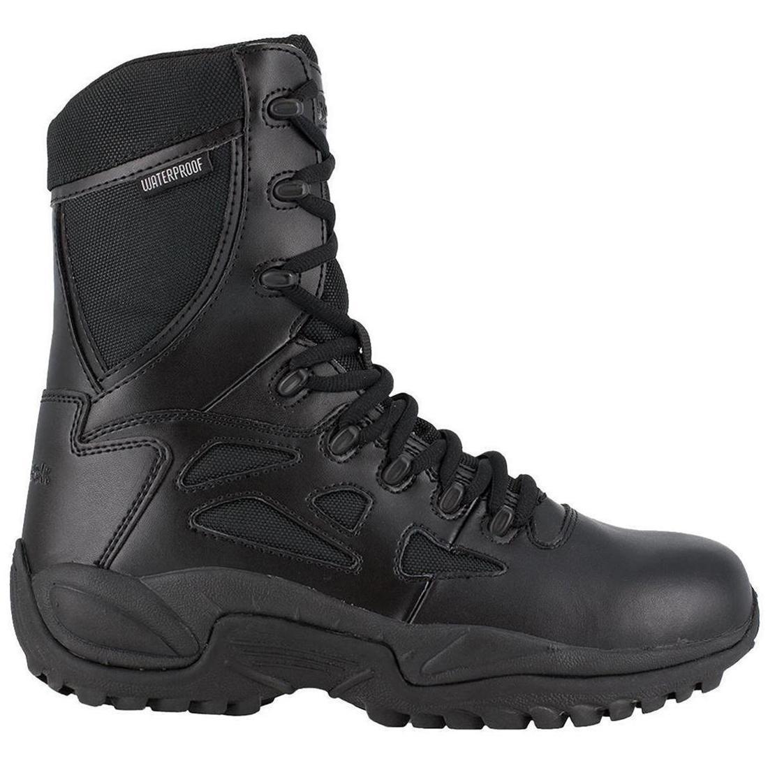 Reebok Rapid Response 8 Inch Waterproof Soft Toe Tactical Boot Black ...