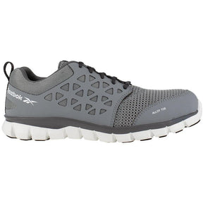 Reebok Work Sublite Cushion Alloy-Toe Athletic Work Shoe Grey Profile View