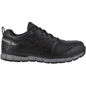 Reebok Work Sublite Cushion Alloy-Toe Athletic Work Shoe Black CD Profile View