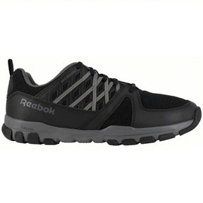 Reebok Work Sublite Steel-Toe Athletic Work Shoe Black Profile View