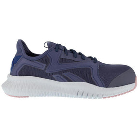 Reebok Work Women's Flexagon 3.0 Composite-Toe Athletic Work Shoe Blue/Pink Profile View