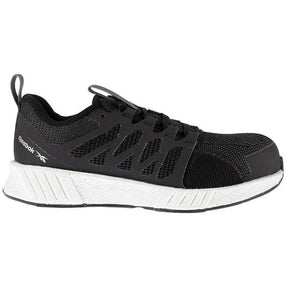 Reebok Work Women's Fusion Flexweave™ Composite-Toe Athletic Work Shoe Black Profile View
