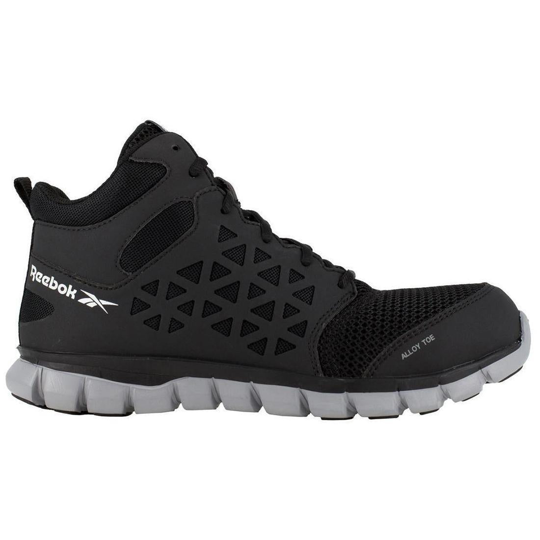 Reebok Work Women's Sublite Cushion Alloy-Toe SD Athletic Work Boot Black Profile View