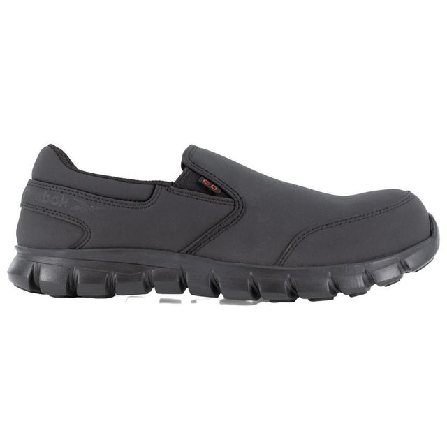 Reebok Work Women's Sublite Cushion Composite-Toe Slip On Athletic Work Shoe Exofuse Profile View