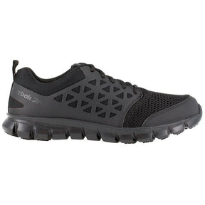 Reebok Work Women's Sublite Cushion Soft-Toe Athletic Shoe Black Profile View