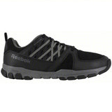 Reebok Work Women's Sublite Steel-Toe Athletic Work Shoe Black/Grey Profile View