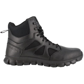 Reebok Work Women's Sublite Cushion 6 Inch Soft-Toe Tactical Boot Black Profile View