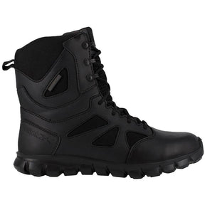 Reebok Work Women's Sublite Cushion 8 Inch Soft Toe Tactical Boot Black Profile View
