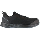 Reebok Work Astroride Strike Composite-Toe Athletic Work Shoe Black Profile View