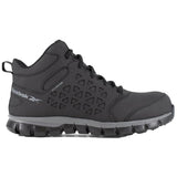 Reebok Work Women's Sublite Cushion Composite-Toe Mid Work Boot Black Profile View