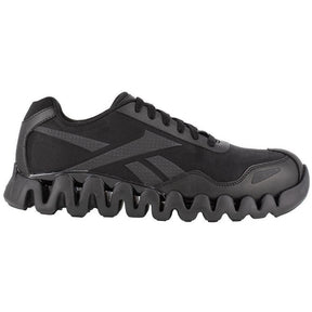 Reebok Work Zig Pulse Composite-Toe Athletic Work Shoe Black Profile View