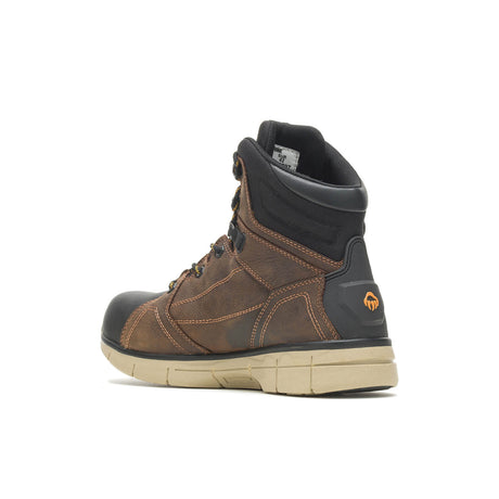 Wolverine Rigger Waterproof CarbonMax Work Boot Brown W10797 Heel Image