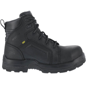 Rockport Works Women's More Energy 6 Inch Composite-Toe Int Metguard Work Boot Black Profile View