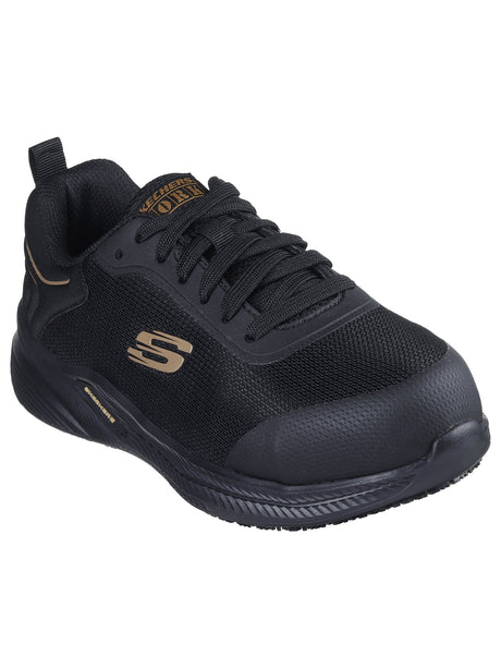 Skechers Work Skechers Cabix Nia Composite-Toe Shoe Black / Gold 108228/blk Profile Image