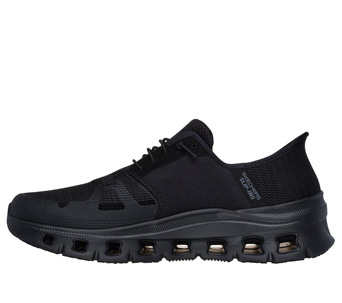 Skechers Work Glide Step Pro Sr Slip Resistant Shoe Black 200337/BLK Medial Image