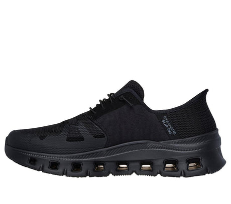 Skechers Work Glide Step Pro Sr Slip Resistant Shoe Black 200337/BLK Medial Image