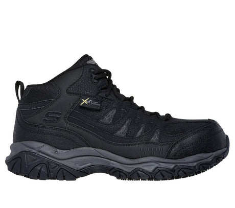 Skechers Work Holdredge Thorem Carbon-Toe Boot Black 200355/BLK Profile Image