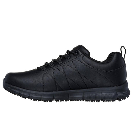 Skechers Work Nampa Beja Slip Resistant Shoe Black 108214/BLK Medial Image