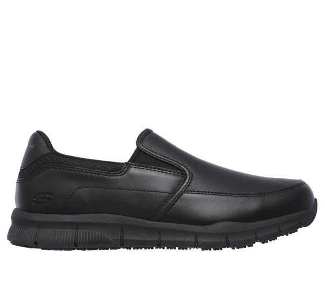 Skechers Work Nampa Groton Slip Resistant Shoe Black 77157/BLK Profile Image