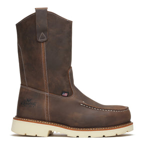 Thorogood American Heritage 11" Trail Crazy Horse Steel Toe Moc Toe Pull-On Boot side view