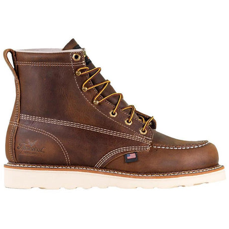Thorogood American Heritage 6" Moc Toe Boot Maxwear Wedge Trail Crazy Horse Profile View