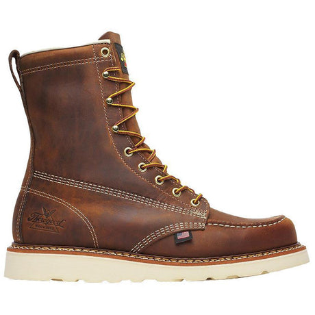 Thorogood American Heritage 8" Moc Toe Boot Maxwear Wedge Trail Crazy Horse Profile View