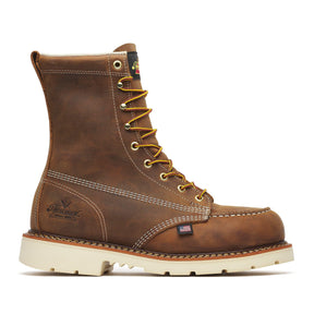 Thorogood American Heritage 8" Steel-Toe Moc Toe Boot Maxwear 90 Trail Crazy Horse side view