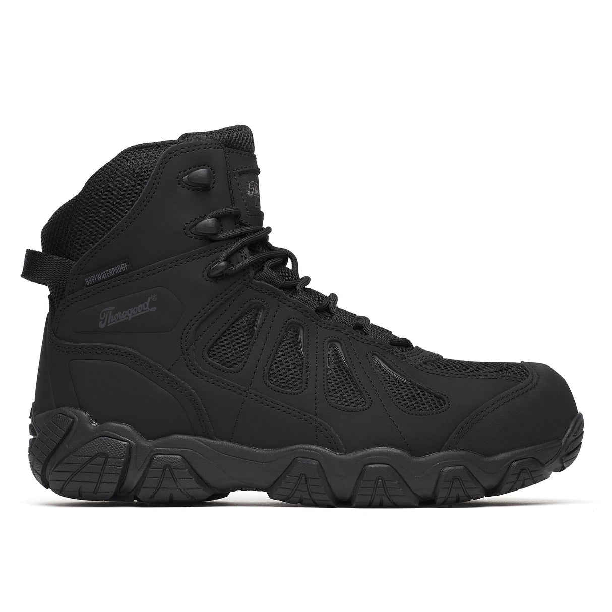 Thorogood Crosstrex 6" Composite Toe Waterproof Boot with Side Zip Black side view