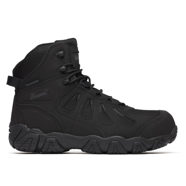 Thorogood Crosstrex 6" Composite Toe Waterproof Boot with Side Zip Black side view