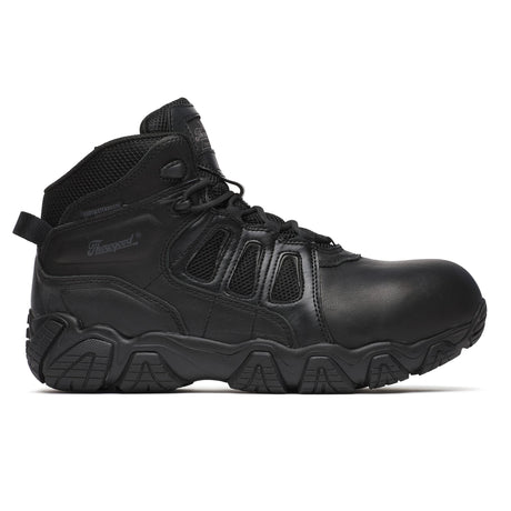 Thorogood Crosstrex Polishable Composite Toe Zip Boot BBP Waterproof Black side view