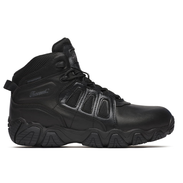 Thorogood Crosstrex Polishable Toe Zip BBP Waterproof Boot Black side view