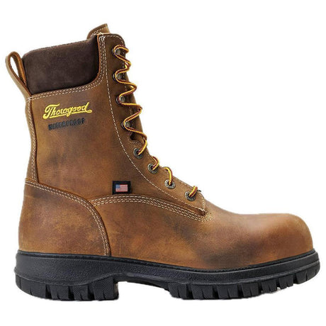 Thorogood Genesis Series 8" Nano Toe Insulated Waterproof Boot Chestnut Profile View