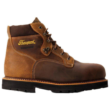 Thorogood Iron River Series 6" Composite Toe Waterproof Boot with 90 Heel Crazy Horse side view