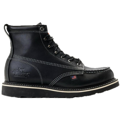 Thorogood Midnight Series 6" Moc Toe Boot Black Profile View