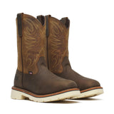 Thorogood Square Toe WGTN 11" Pebble Bottom Boot Crazy Horse Black Medial View