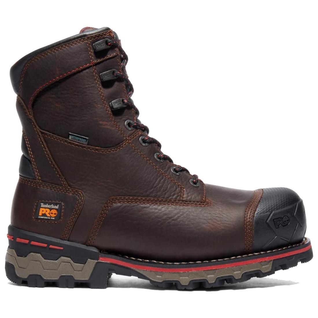 Timberland Pro Boondock 8” CT WP Ins BRN/RD – Steel Toes