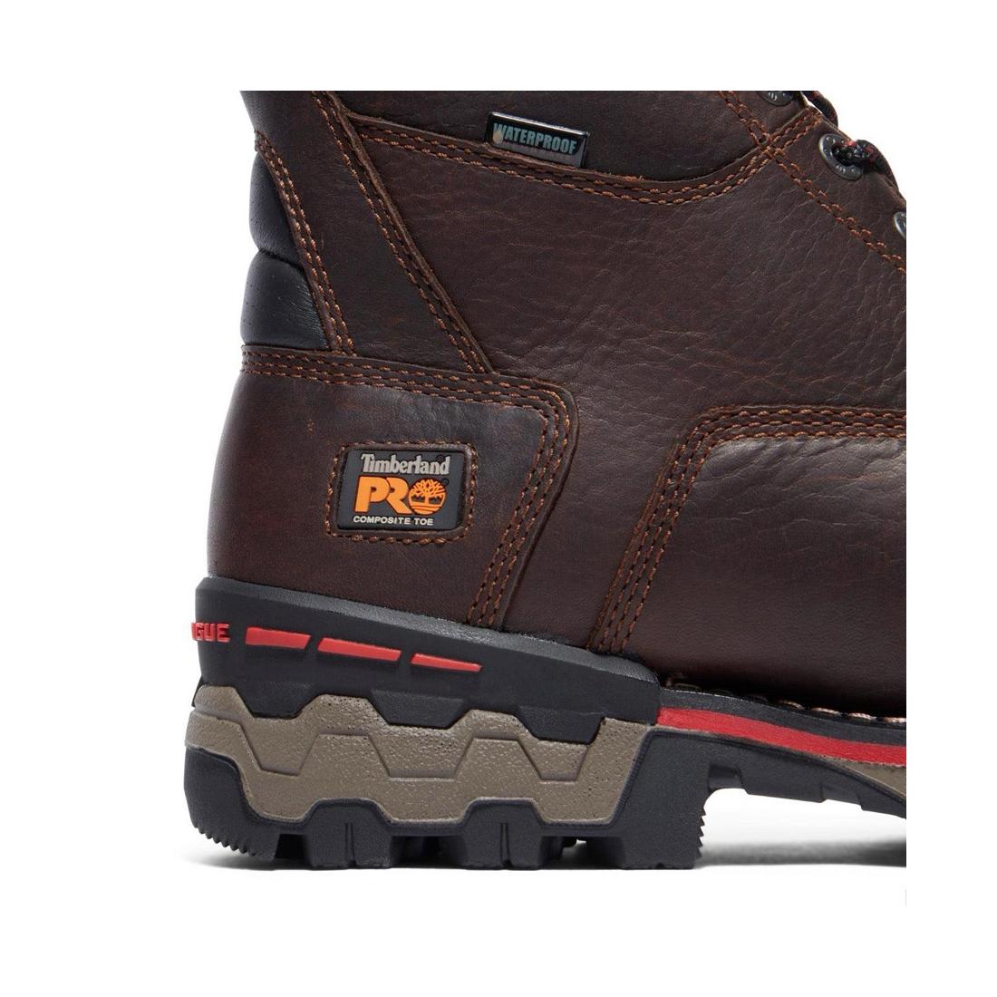 Timberland Pro Boondock 8 Inch Composite-Toe Waterproof Ins 1000G Work Boot Brown View