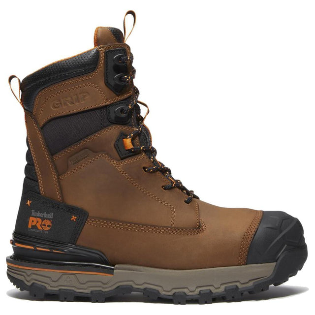 Timberland Pro Boondock Ultralight 8 Inch Waterproof Composite Toe Work Boots – Medium Brown Profile View