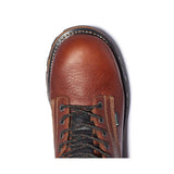 Timberland Pro Boondock 8 Inch Soft-Toe Waterproof Work Boot Medium Brown Front-upper View