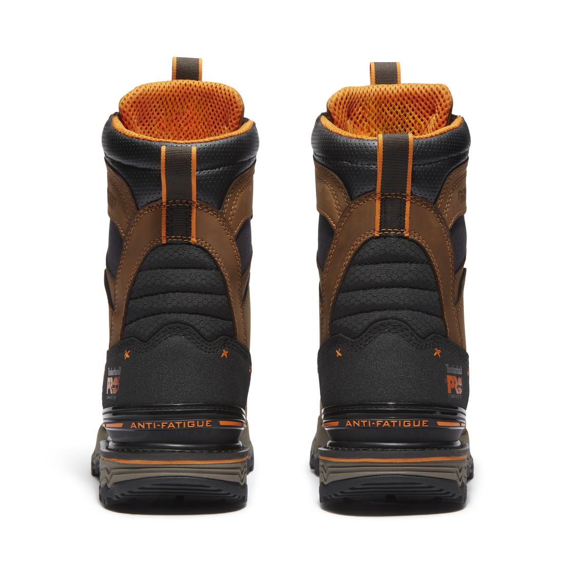 Timberland Pro Boondock Ultralight Waterproof Composite Toe Pull On Work Boots – Medium Brown Heel-Back View