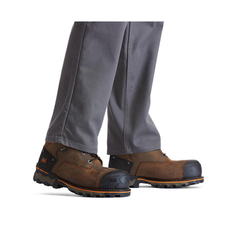 Timberland Pro Boondock 6 Inch Composite-Toe Waterproof Work Boot Brown Angled View