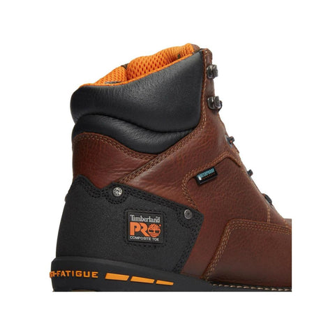 Timberland Pro Boondock 6 Inch Composite-Toe Waterproof Ins 400G Work Boot Brown Top View Detail