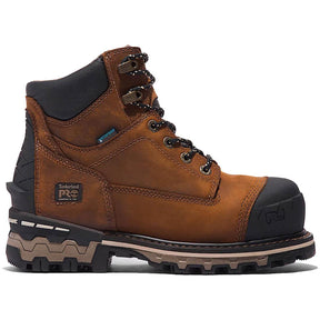 Timberland Pro Women's Boondock 6 Inch Composite-Toe Waterproof Work Boot Brown Profile View