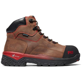 Steel Toes b2b - Booshog 6 Inch Composite-Toe Waterproof PR Work Boot Red Brown Profile View