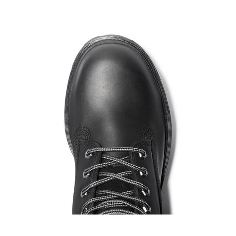 Timberland Pro Direct Attach 6 Inch Steel-Toe Waterproof Ins 200G Work Boot Black Upper Detail View